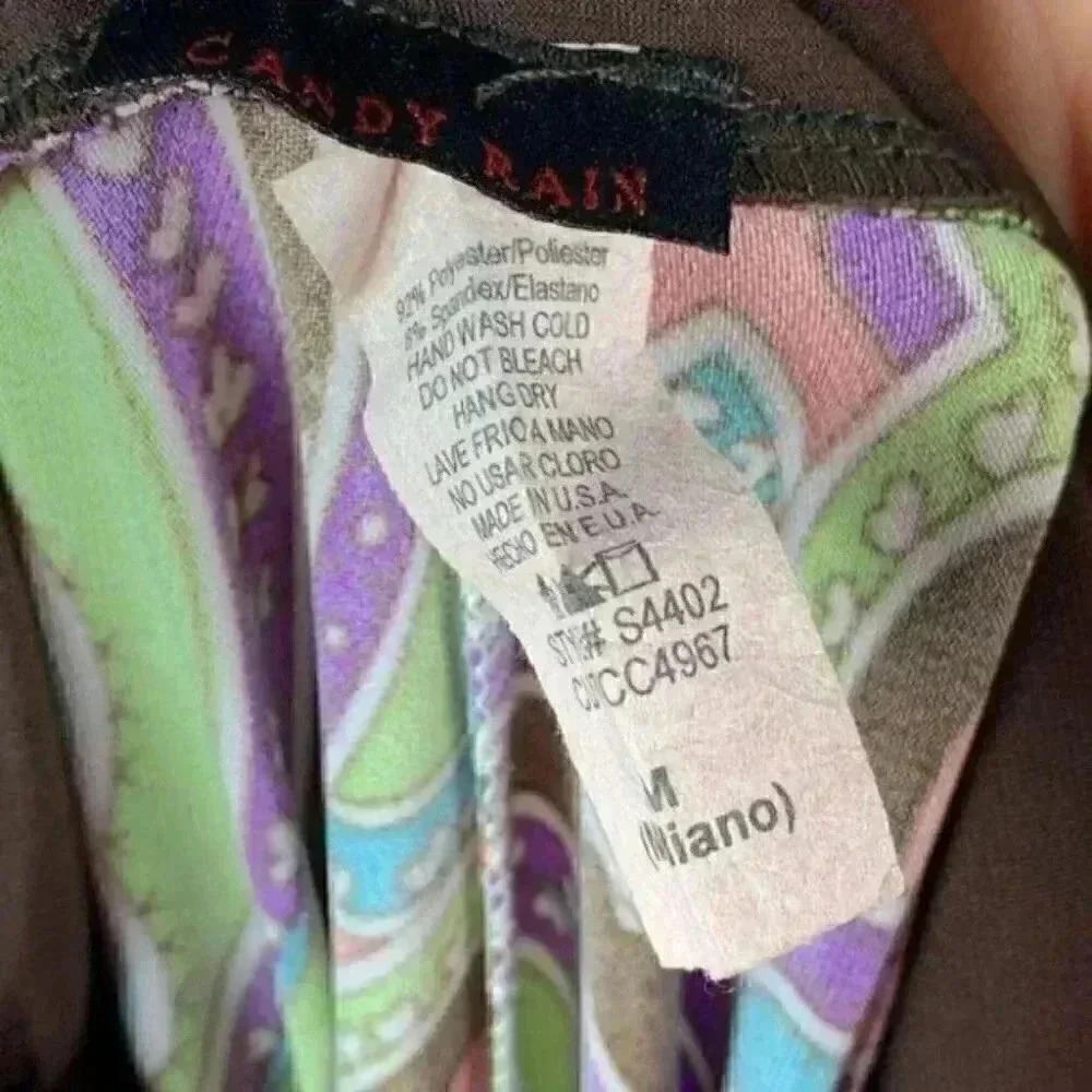 Candy rain skirt sz M multicolored paisley maxi - Picture 9 of 10